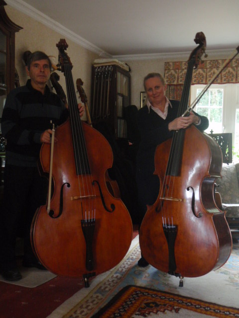 Jane and Malcolm with double bass